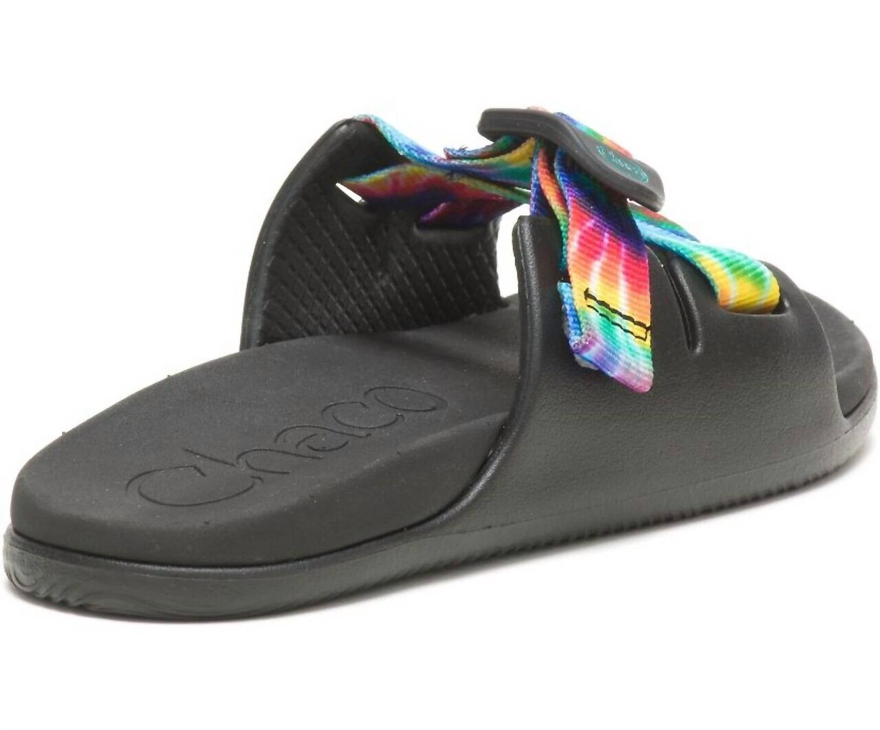 Женские сандалии Chillos Slide в темном цвете с узором «тай-дай» Chaco, цвет dark tie dye — фото 3