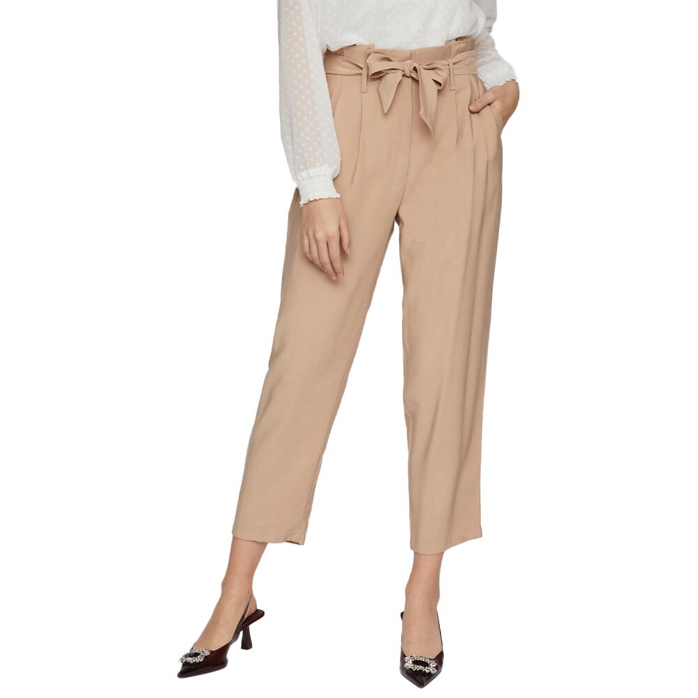 

Брюки Vila Kaya 7/8 High Waist, бежевый