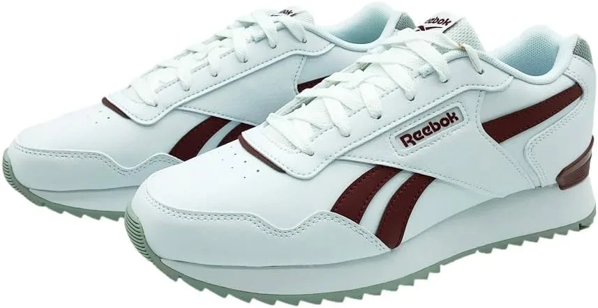 Кроссовки Reebok Unisex Glide Ripple Clip, белый/серый/бордовый — фото 3