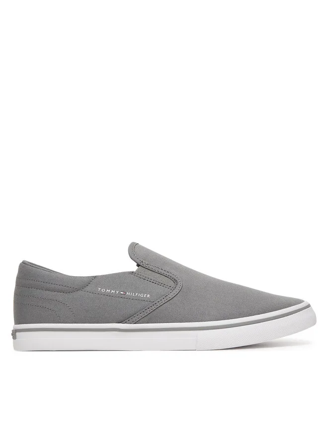 Tommy Hilfiger Слипоны Vulc Core из ткани FM0FM05689 серые