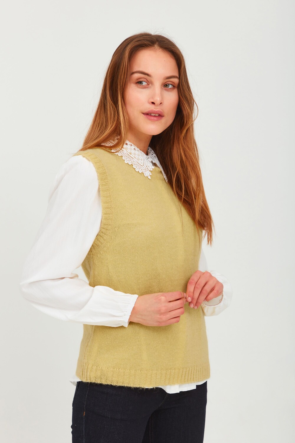 

Кардиган PULZ Jeans Pullunder PZIRIS 50206227, желтый