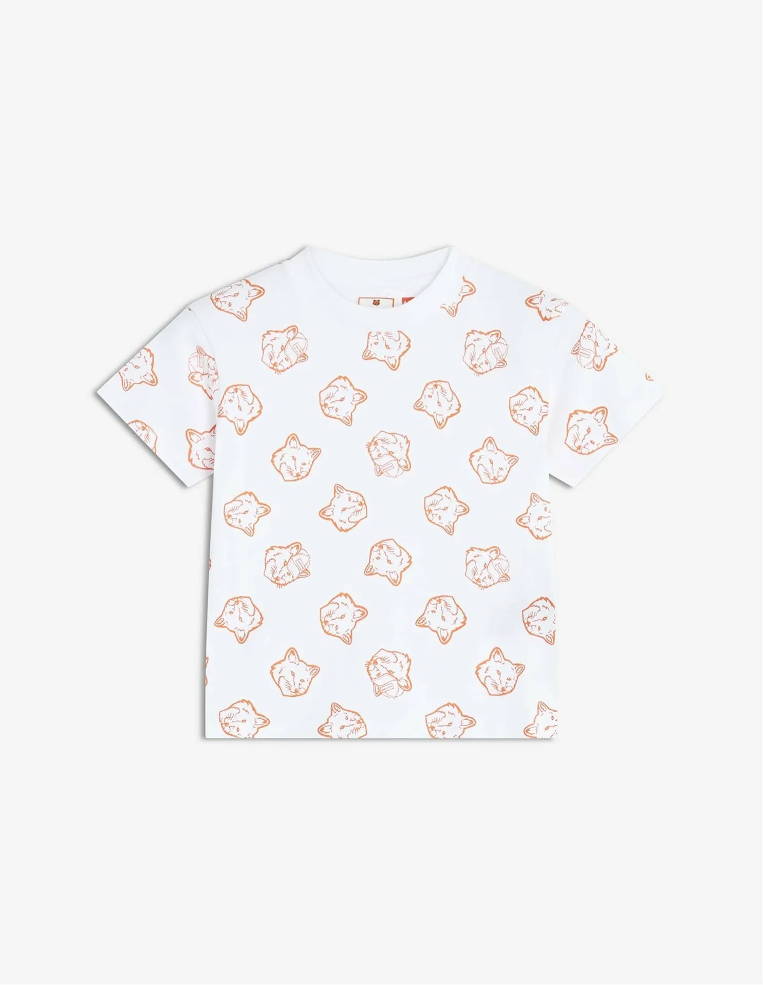 Детская футболка MK x HUNTER FOX HEADS Maison Kitsune, WHITE/ORANGE