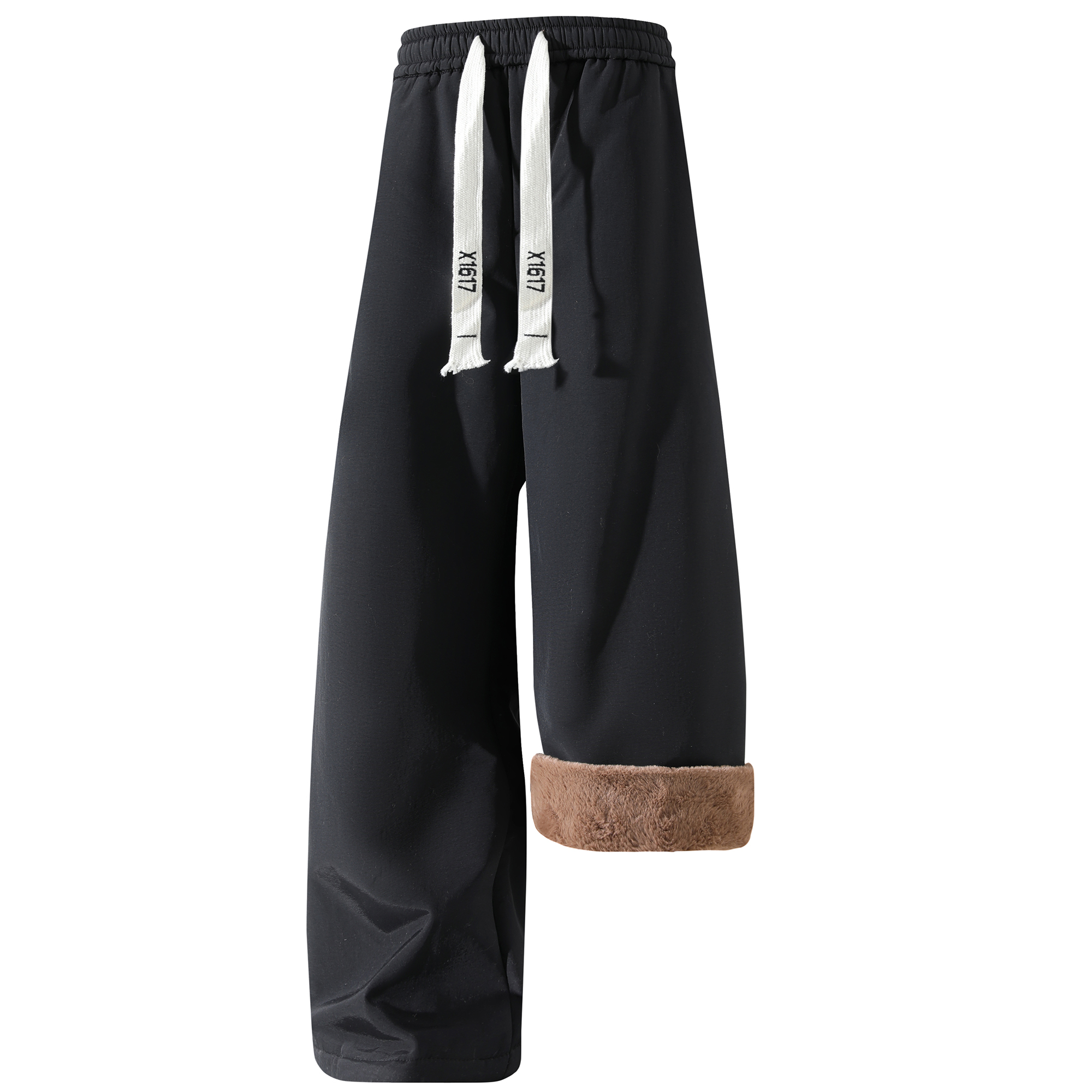 

Повседневные брюки Unisex утепленные и флисовые Wide Leg X1617, черный [fleece-lined]