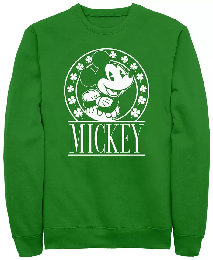 

Мужской флисовый свитшот Lucky Mickey с круглым вырезом Mickey Classic, зеленый