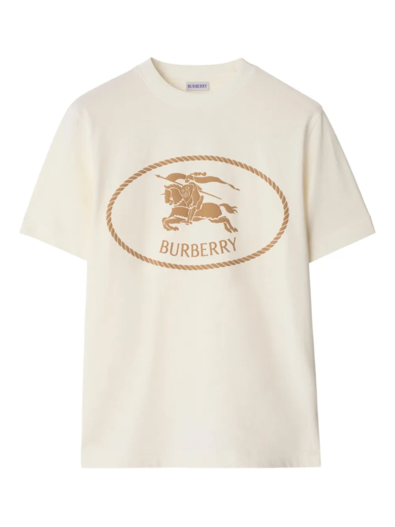 

Футболка из хлопка с принтом рыцаря Burberry, нейтральный