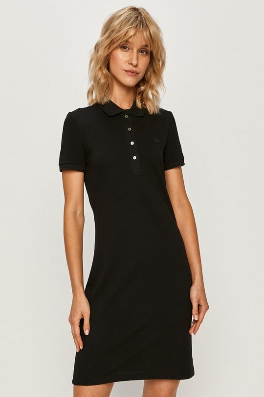 Платье Lacoste с коротким рукавом, черный