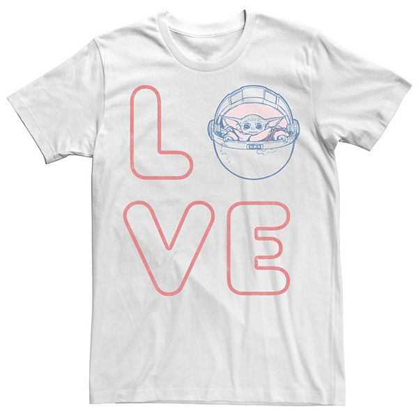 

Футболка Big & Tall The Mandalorian The Child Valentine's Day "Love" Star Wars