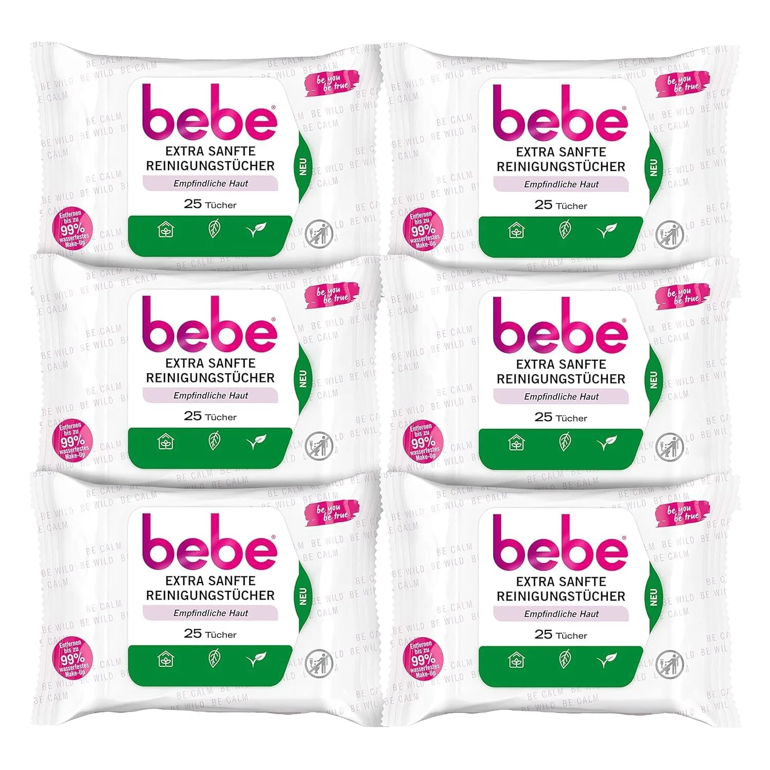 Набор Bebe — Влажных салфеток для снятия макияжа от