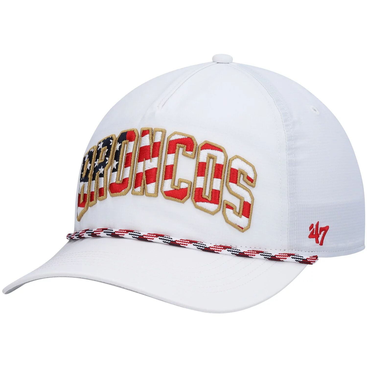 

Мужская регулируемая кепка '47 Denver Broncos Hitch Stars and Stripes Trucker белого цвета