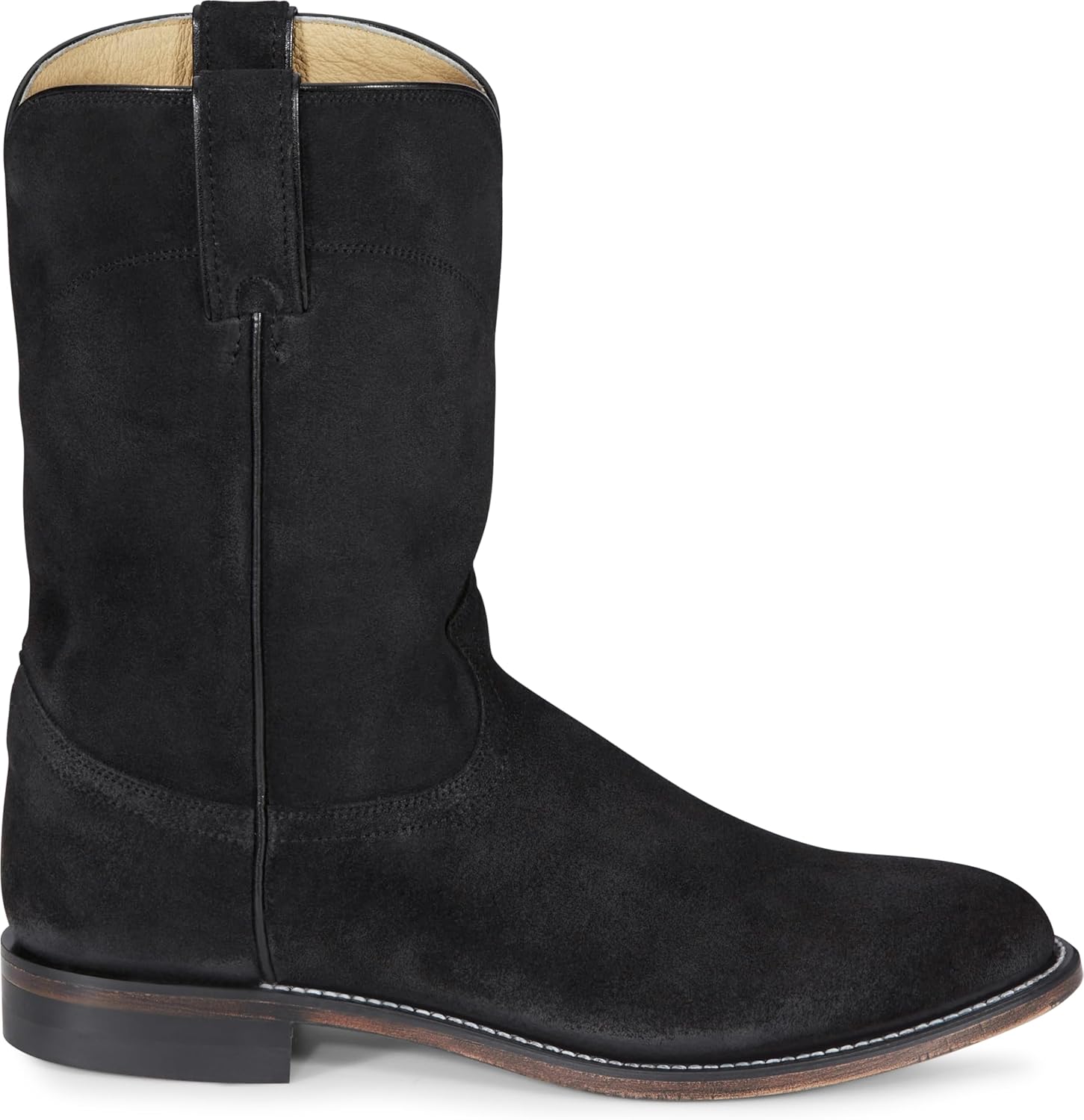 Мужские вестерн-сапоги Justin Wes 10 Suede Roper - прочная обувь для ежедневного комфорта и классического ранчо-стиля, Onyx — фото 3