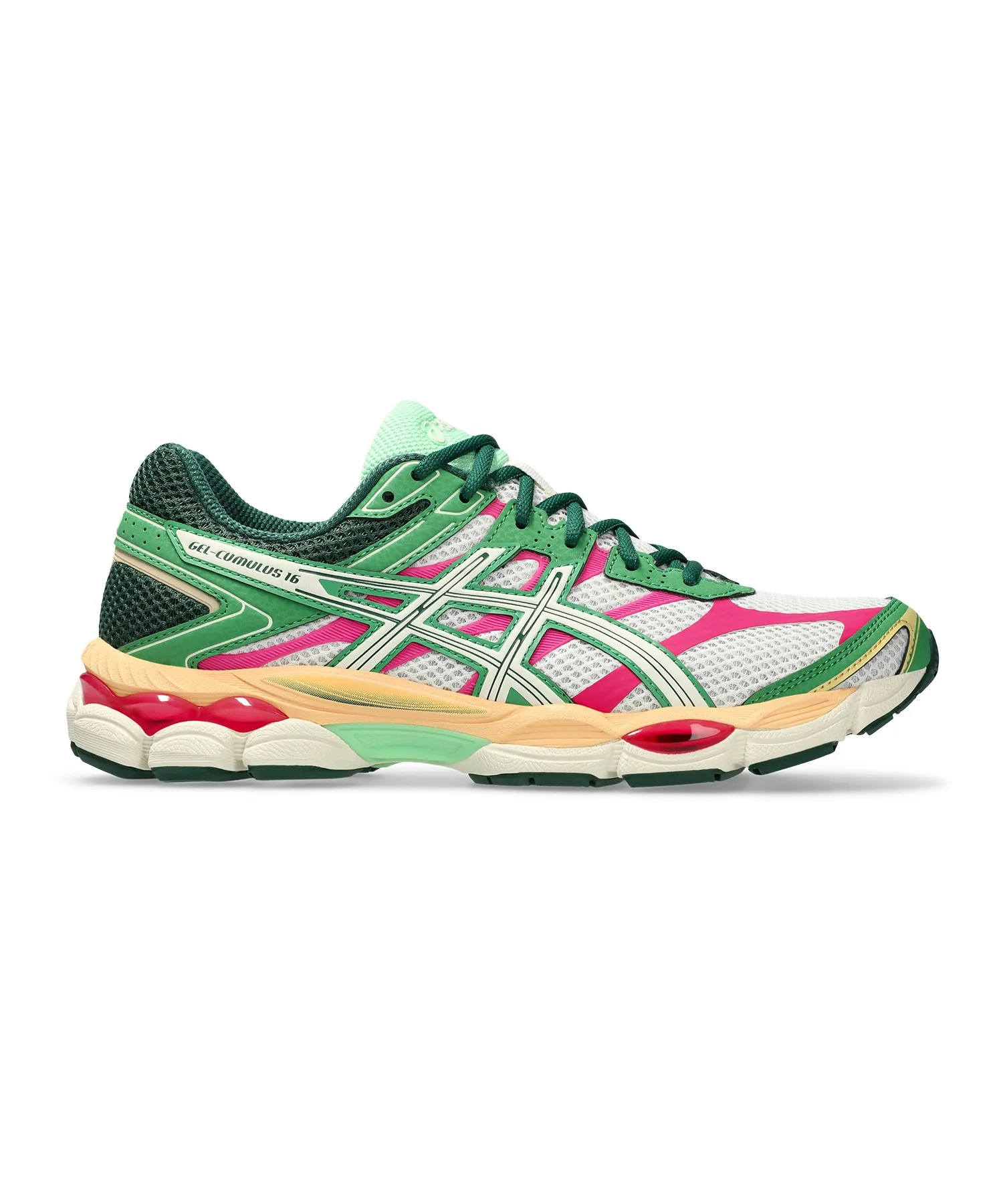Унисекс кроссовки для бега ASICS GEL-CUMULUS 16 бело-зелёные — фото 3