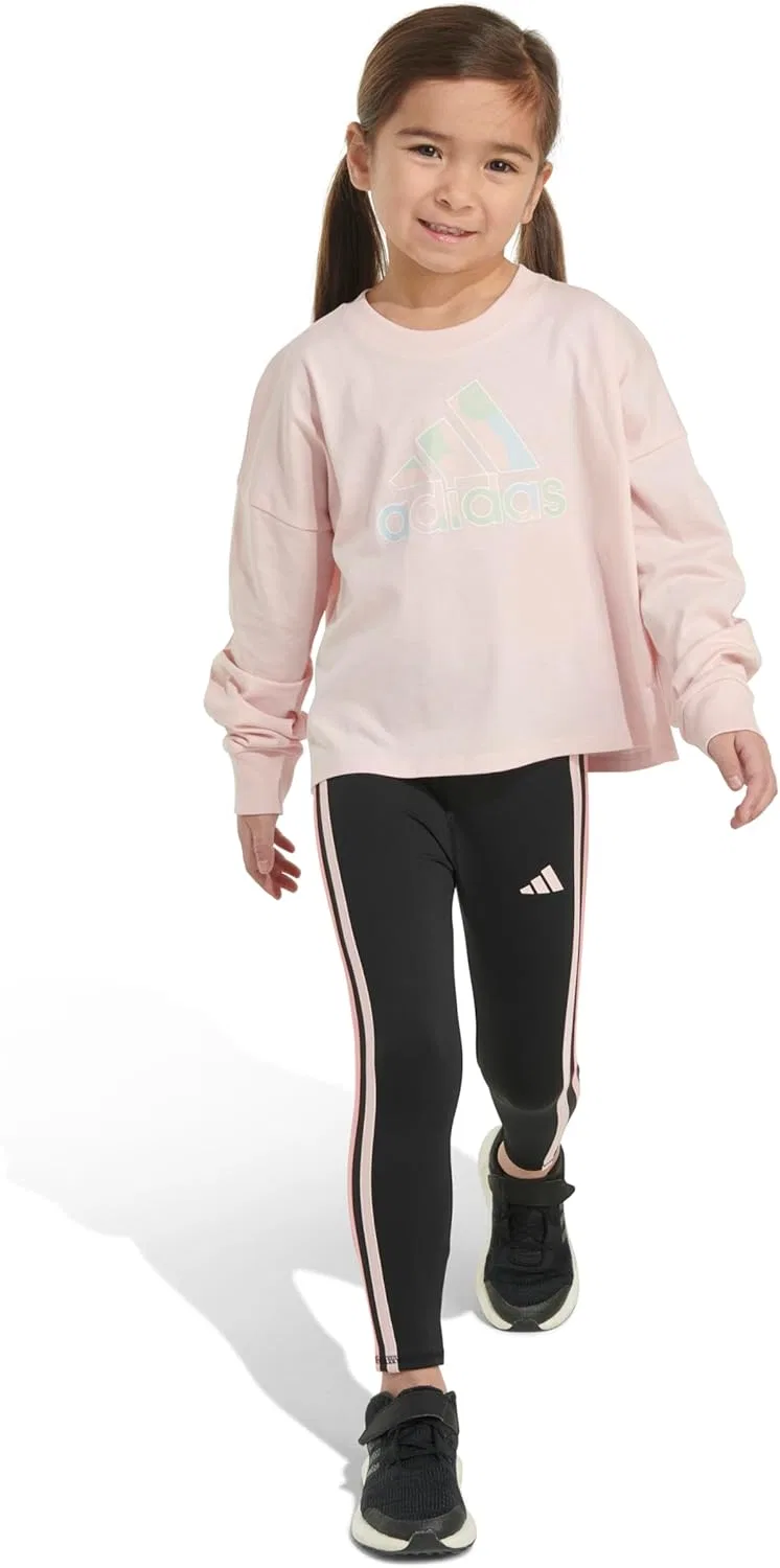 Детская футболка с длинным рукавом adidas Pink With Multicolor — фото 3