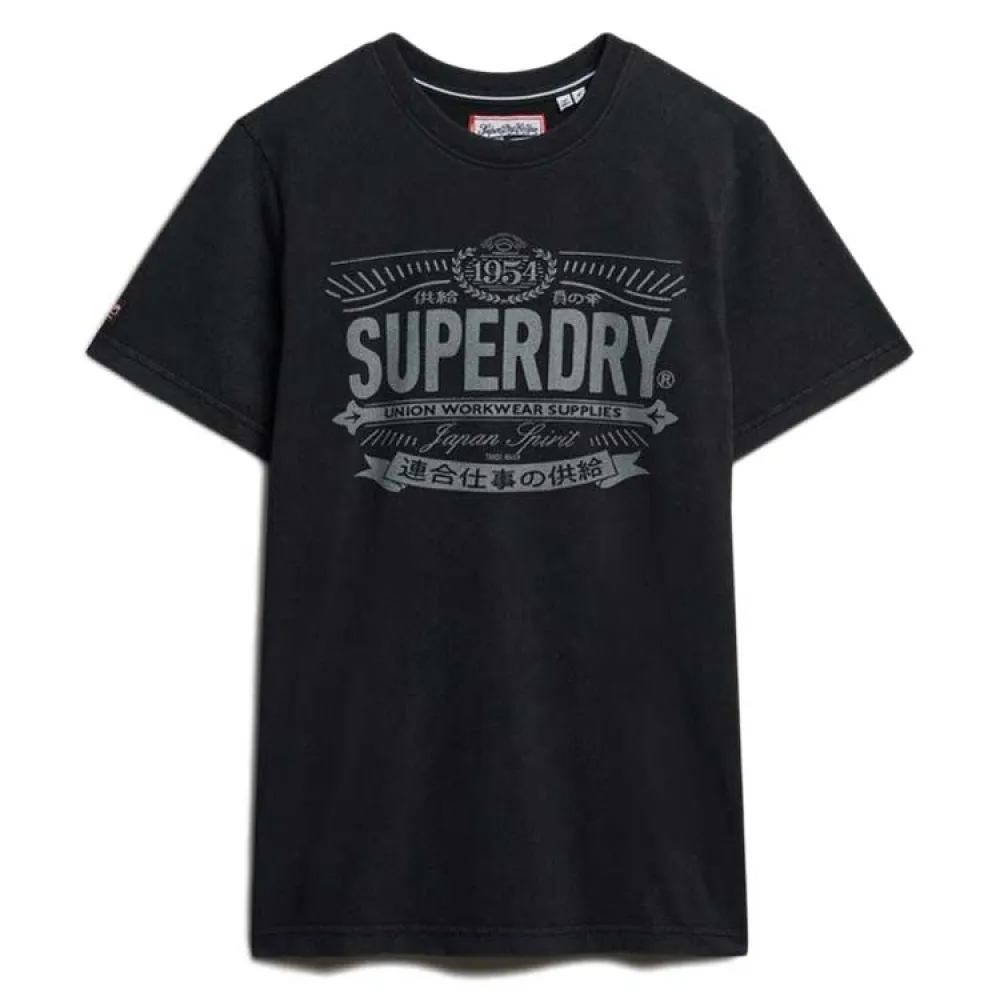 

Футболка с коротким рукавом Superdry Heritage Brand Relaxed Fit, черный
