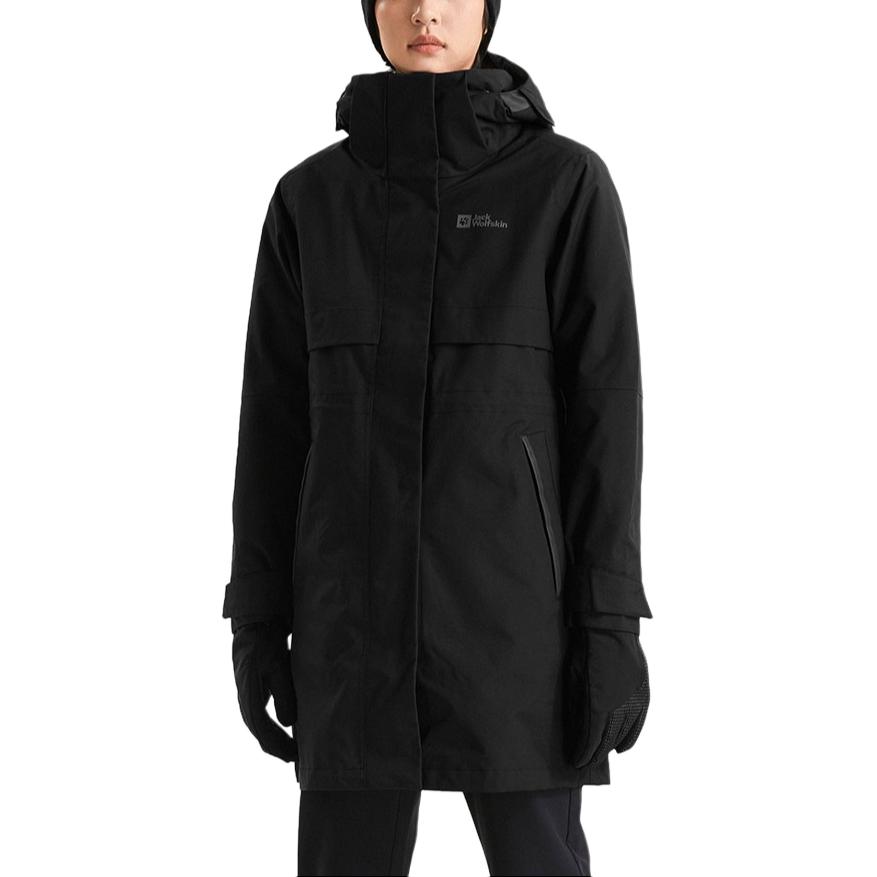 

JACK WOLFSKIN Женская ветровка для походов, Black/6000