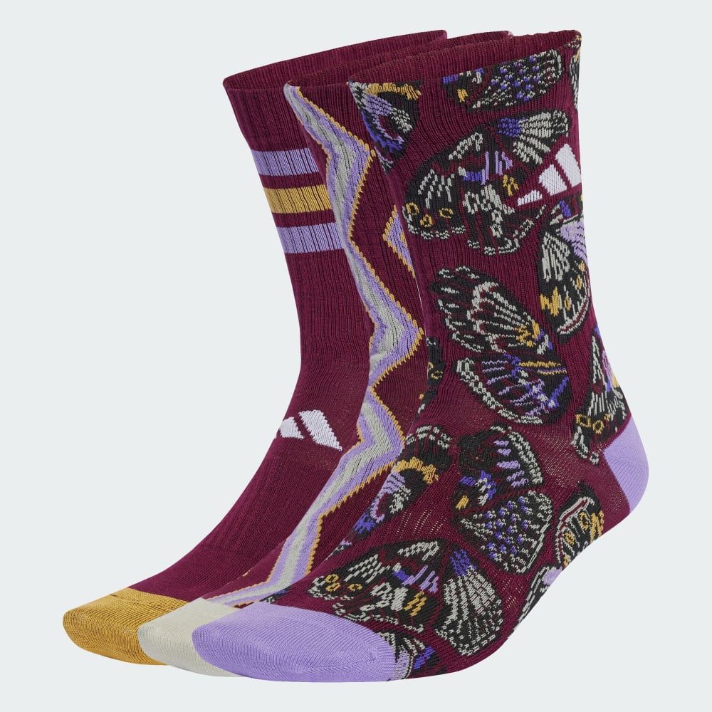 

Носки Adidas Farm 3 Pairs Per Pack Socks, цвет Multicolor/Multicolor/Amazon Red
