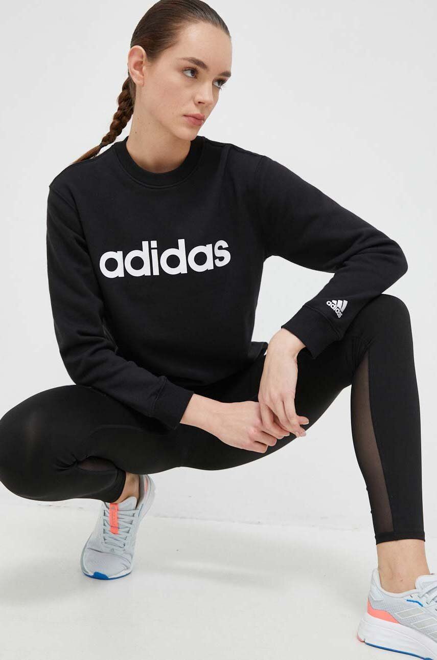 

Хлопковая толстовка adidas, черный