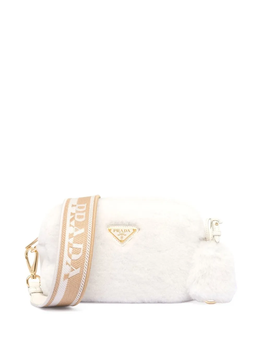 

Сумка на плечо с логотипом Prada, белый