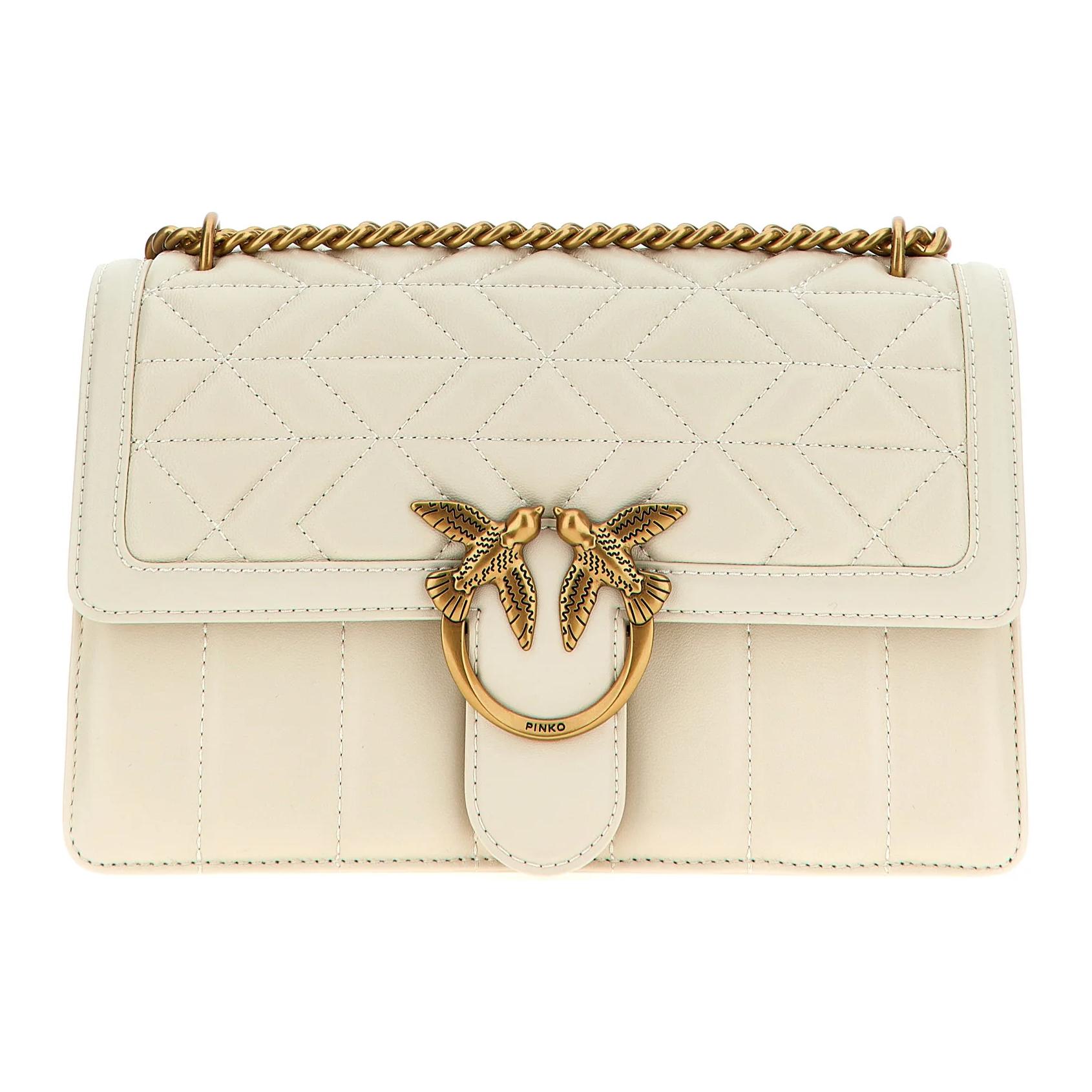 

Кожаная кожаная сумка через плечо, женская белая PINKO