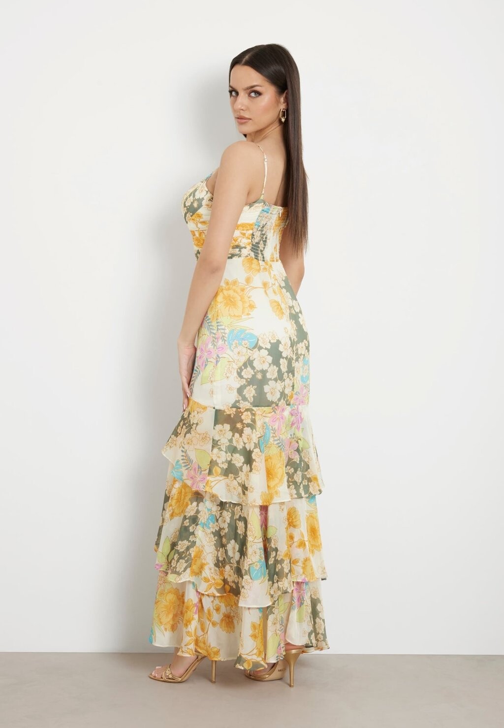 

Платье макси BLUMEN Guess, разноцветный