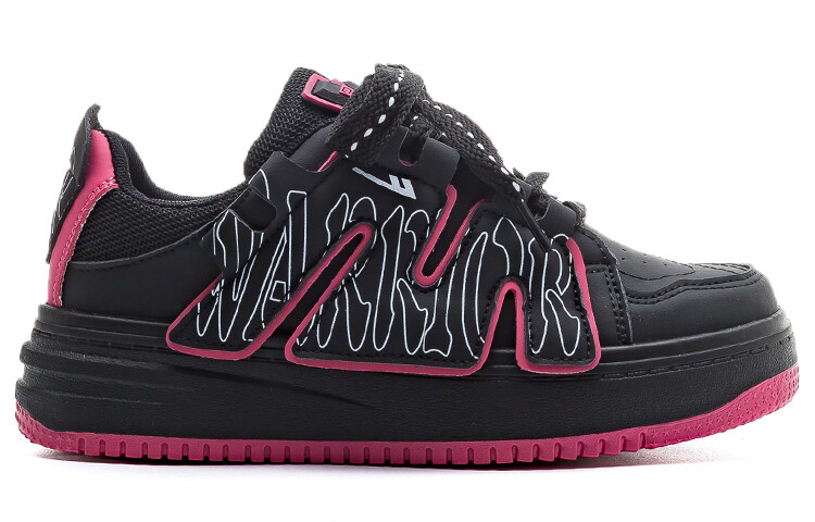 

Кроссовки WARRIOR Skateboarding Shoes Women's Low-top Black/Fuchsia, черный/фуксия