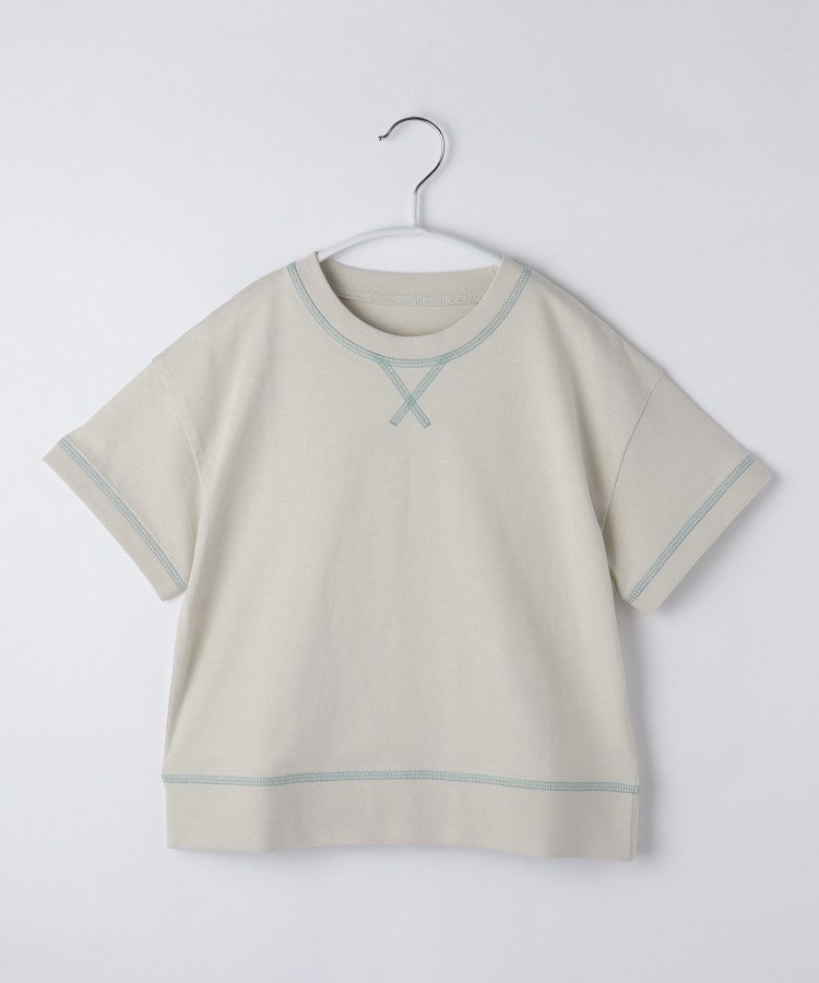 Футболка с пришитой вставкой, подобранной по цвету THE SHOP TK, Light Beige (051)