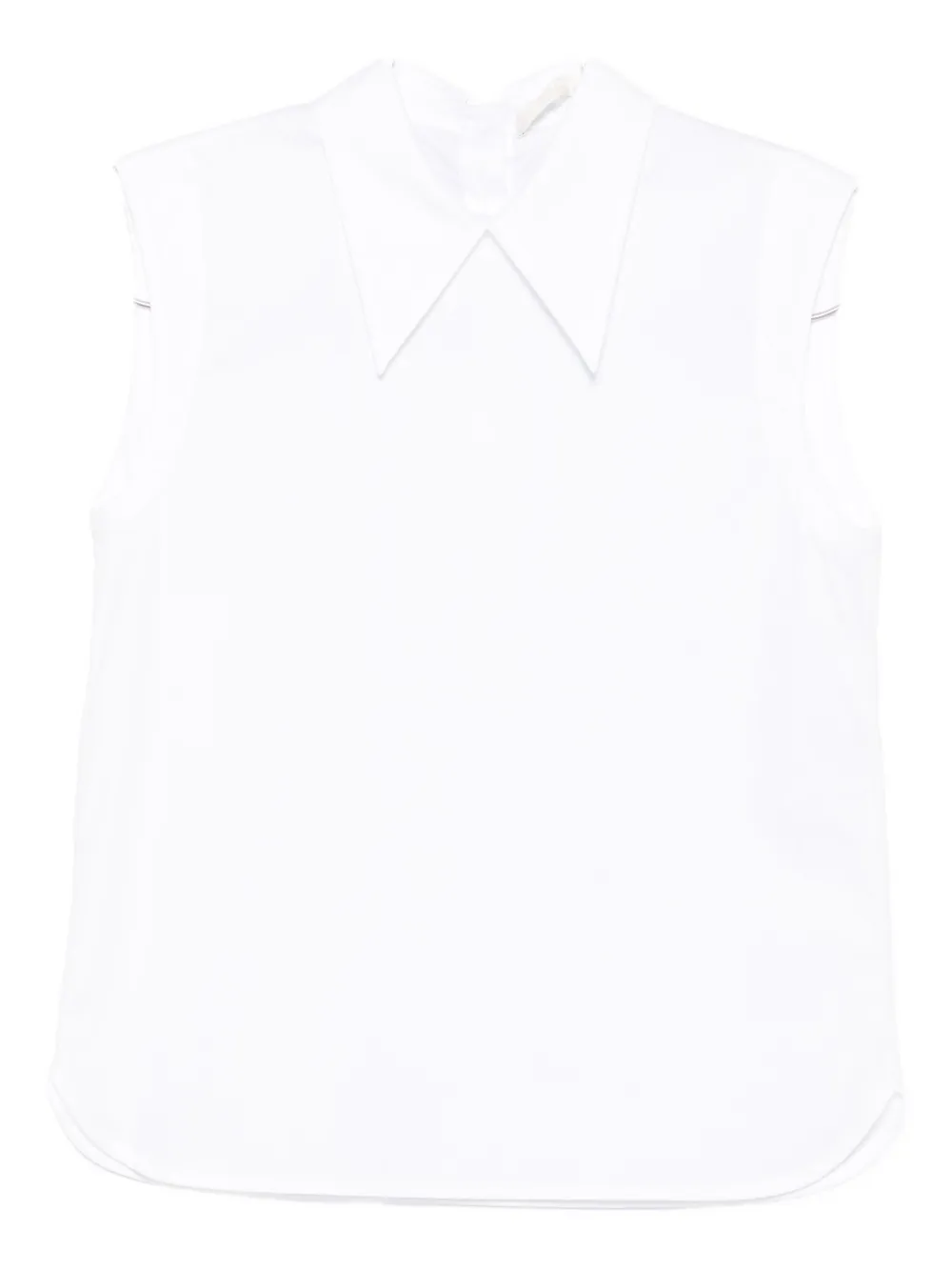 

Топ с заостренным воротником Tela, белый