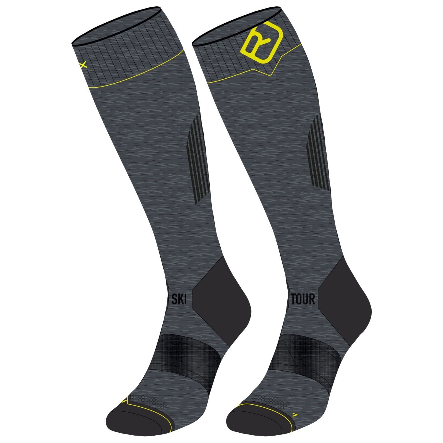 

Лыжные носки Ortovox Ski Tour LT Comp Long Socks, цвет Black Steel Blend