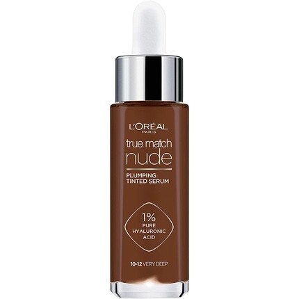 

L'Oreal Paris True Match Nude Тонирующая сыворотка для объема с 1% гиалуроновой кислоты, оттенок 10-12 Очень глубокий L'Oréal