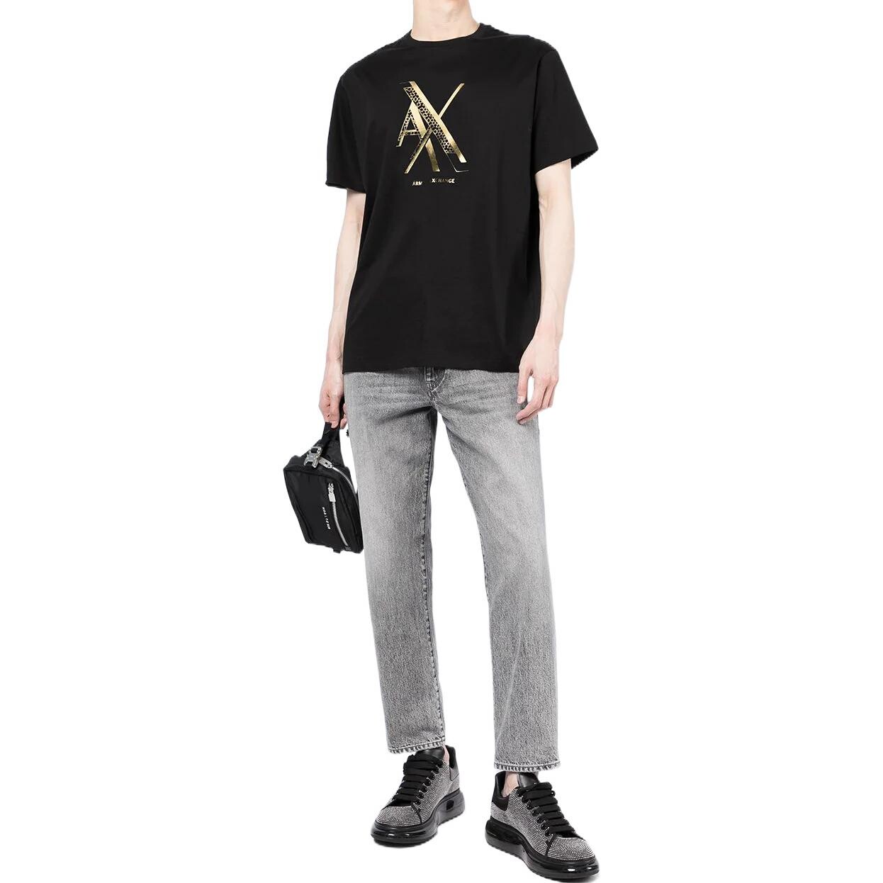 ARMANI EXCHANGE Мужская футболка, цвет Black — фото 2