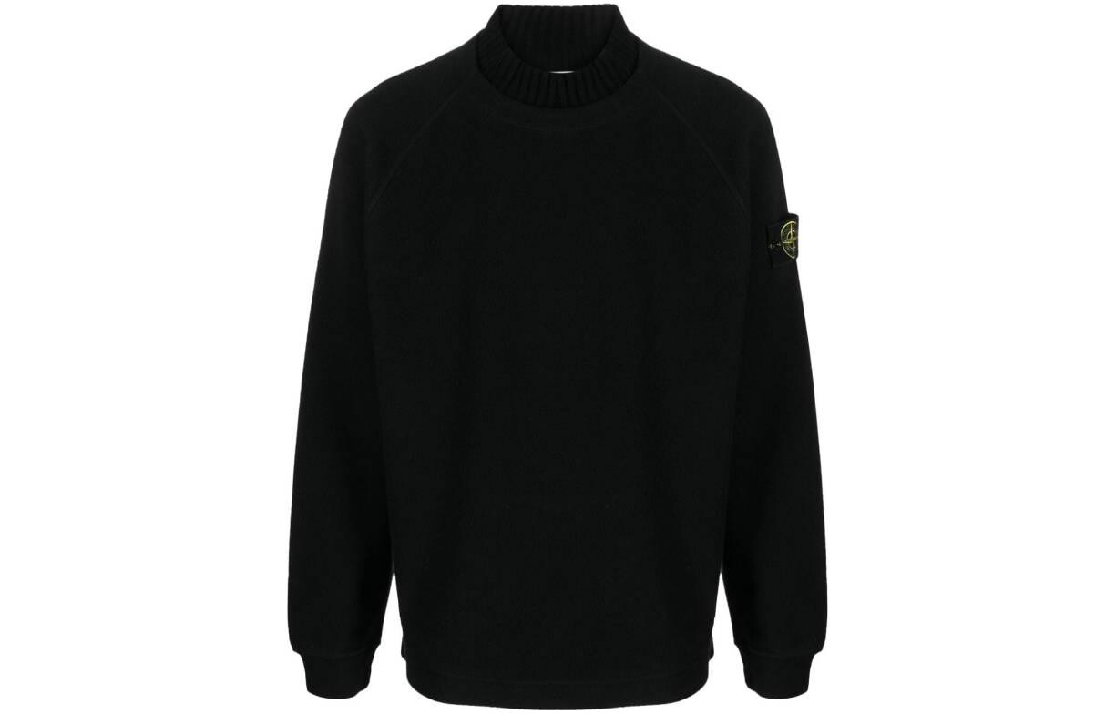 Толстовка мужская Stone Island Compass-badge Mock-neck, черный