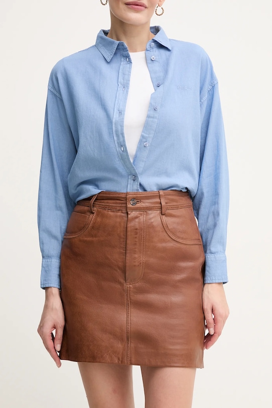 

Кожаная юбка HILLARY SKIRT Pepe Jeans, коричневый