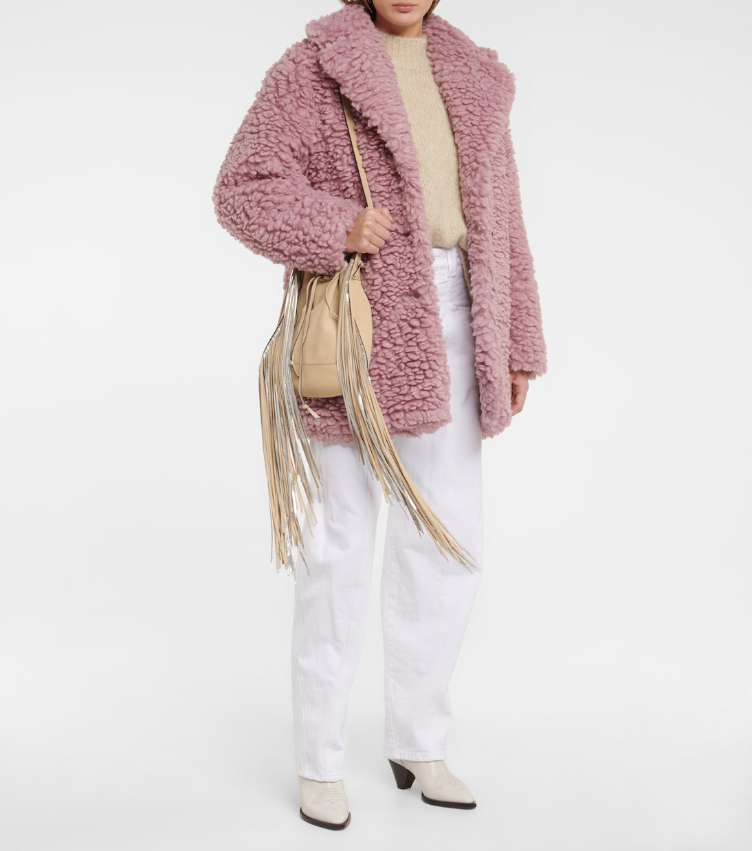Пальто из искусственной овчины Sabrinega Isabel Marant, Rosewood — фото 2