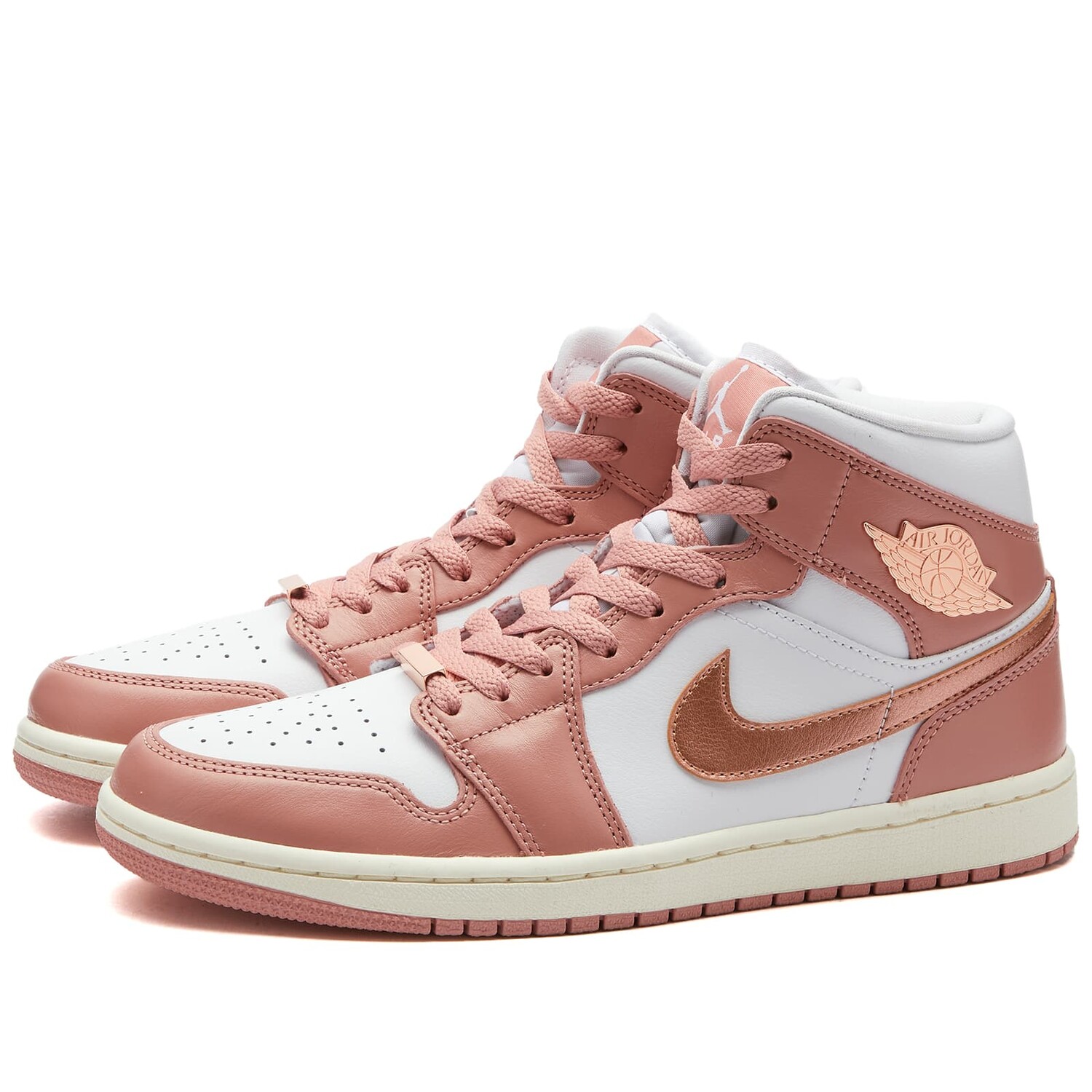 

Кроссовки Air Jordan 1 Mid Se, цвет Red Stardust & Metallic Copper