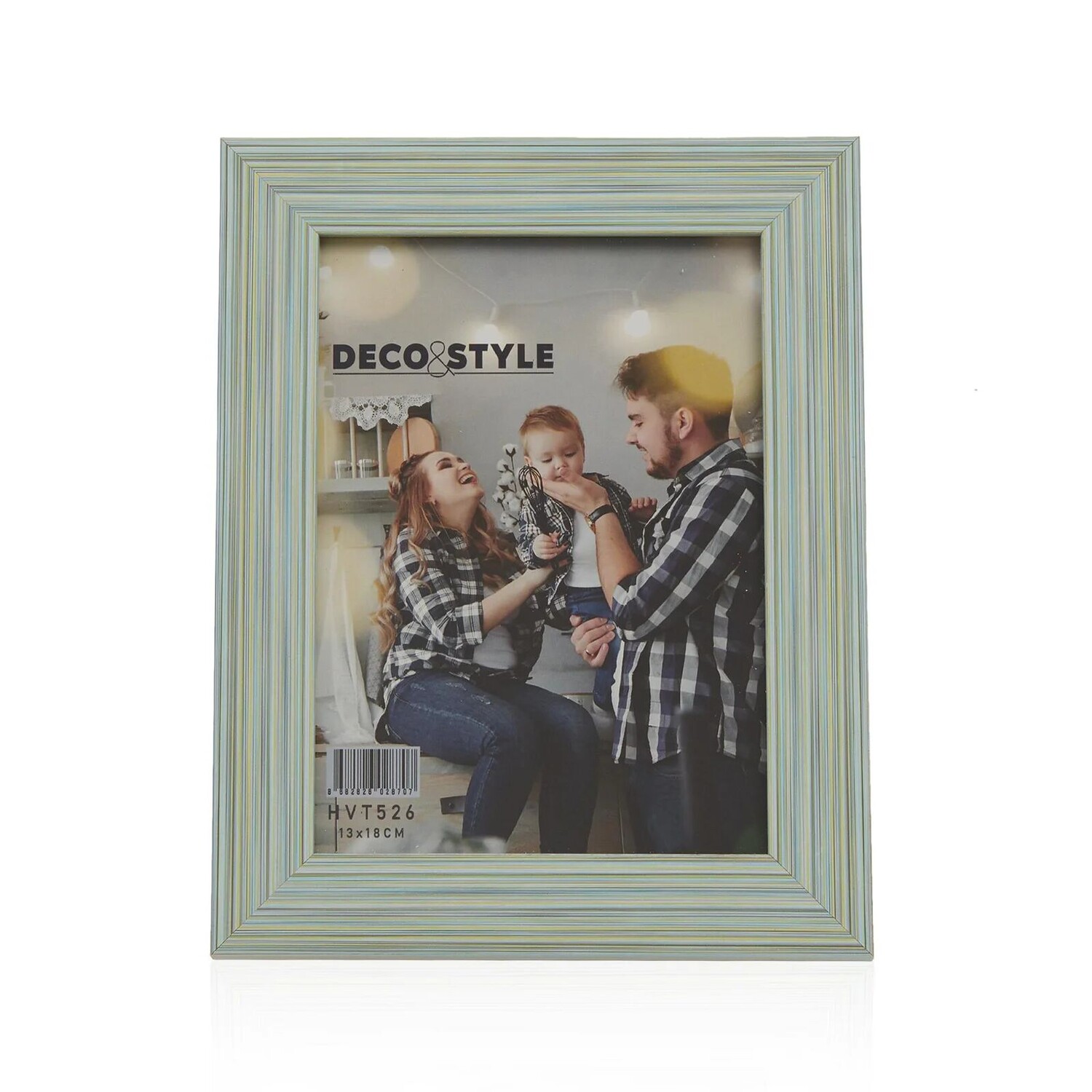 

Полосатая фоторамка Deco&Style - синяя - 13x18 см