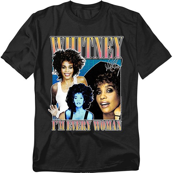 

Футболка с принтом Big & tall original & unrestored Whitney Houston Every Woman Licensed Character
