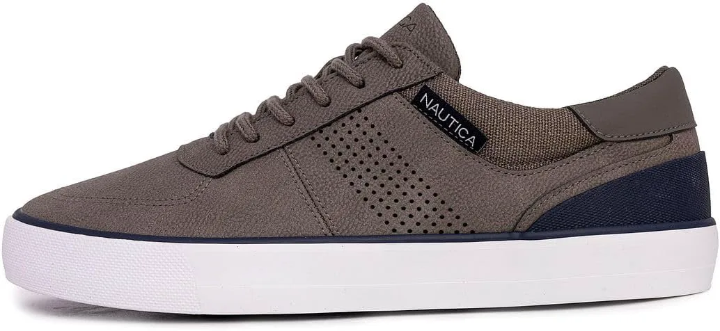 

Мужские классические лодочные туфли на шнуровке Nautica - низкие модные кроссовки, стильная и удобная повседневная обувь, серый темно-синий