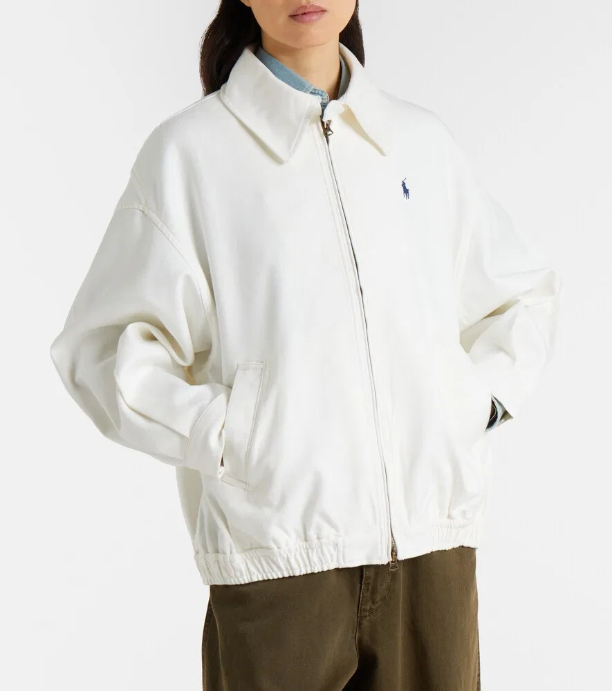 Хлопковый блузон Polo Ralph Lauren, белый — фото 3