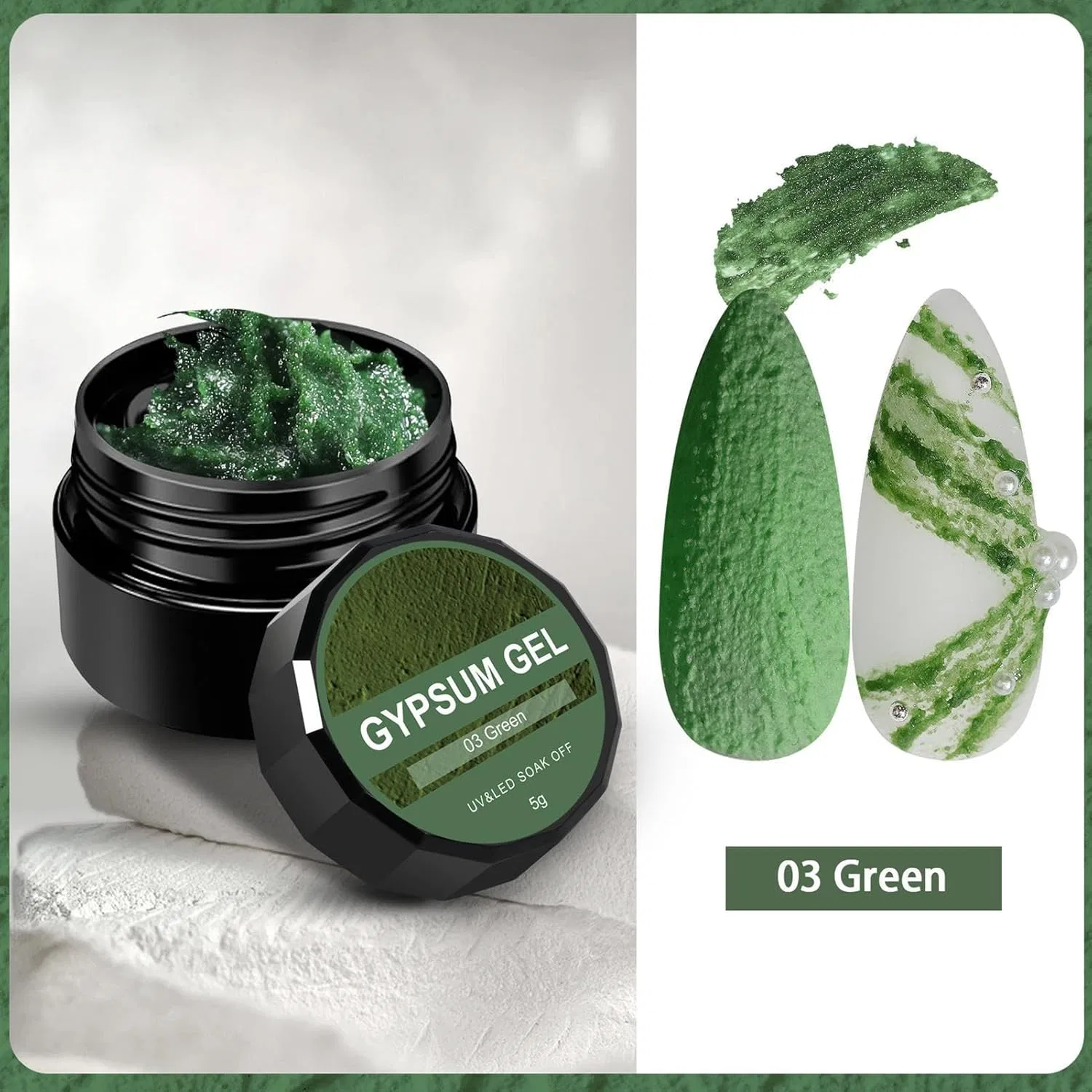 Набор 3D-рельефных гелей Gips Gel, 6 цветов Generisch — фото 3
