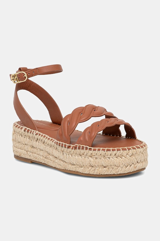 Кожаные сандалии Leather Rope Real Espad Sandal Tommy Hilfiger, коричневый
