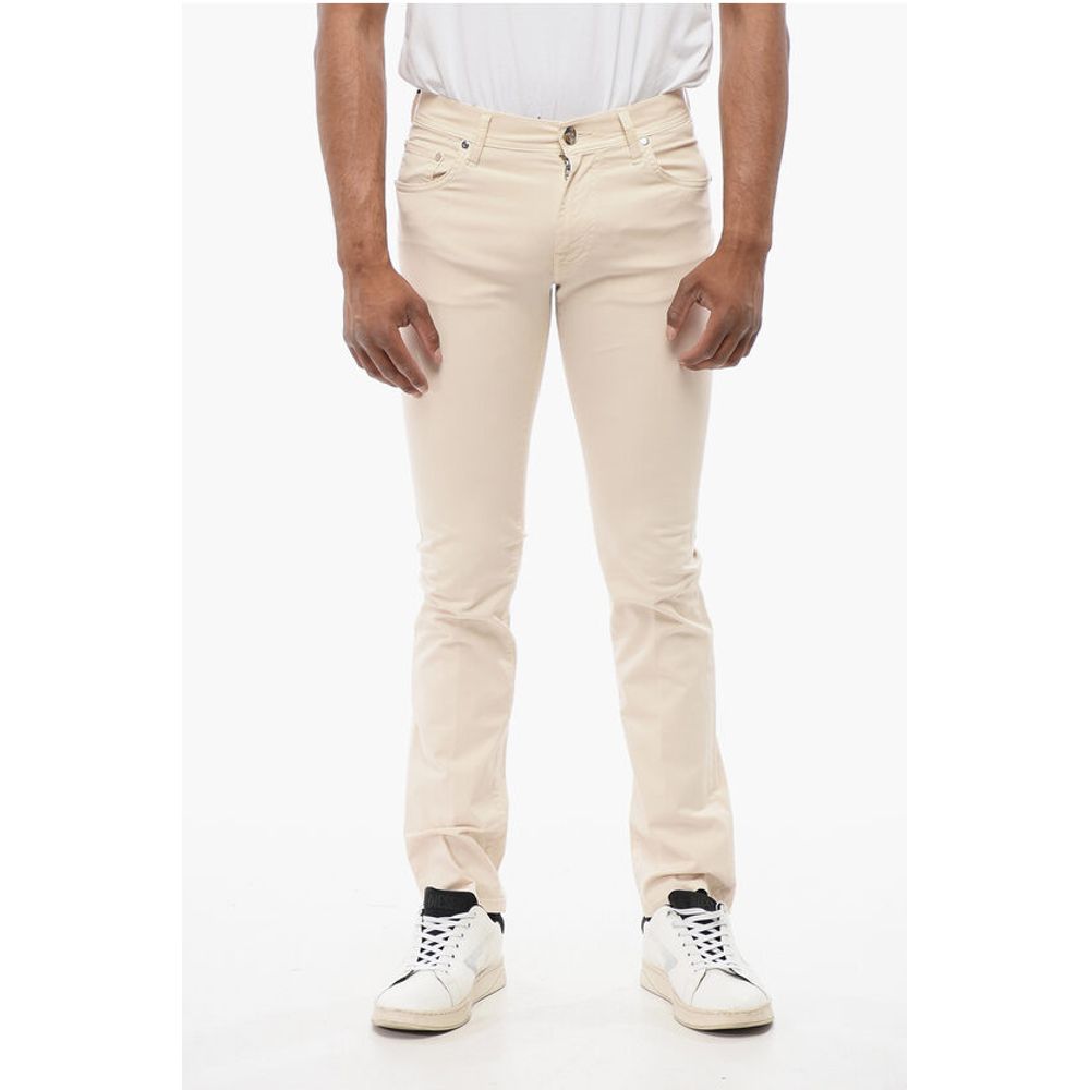 

ID 5-карманные брюки из эластичного хлопка Corneliani, White