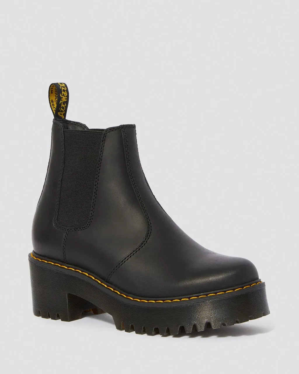 

Кожаные ботинки челси на платформе Dr. Martens Rometty Wyoming, цвет Black — Burnished Wyoming