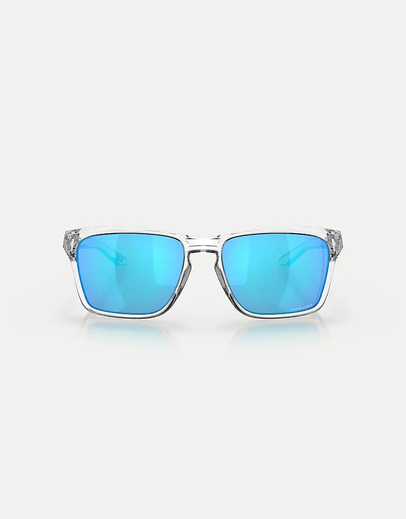 

Солнцезащитные очки Oakley Sylas прямоугольной формы с синими зеркальными линзами из полированного прозрачного стекла