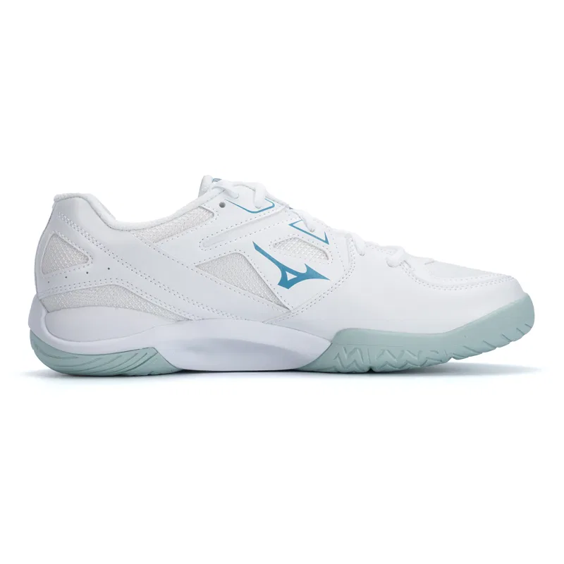 Кроссовки для бадминтона бело-синие Mizuno Snow Crystal Blue — фото 3
