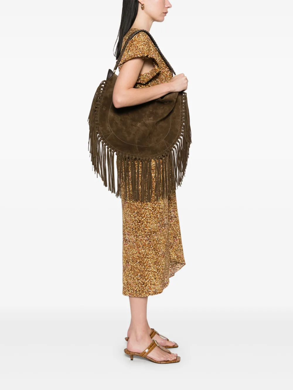 Сумка на плечо Oskan Hobo Isabel Marant, коричневый — фото 2