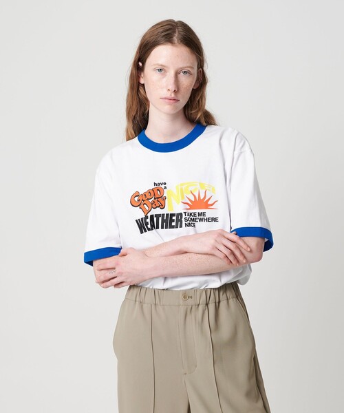 

Футболка с принтом "NICE WEATHER", белая