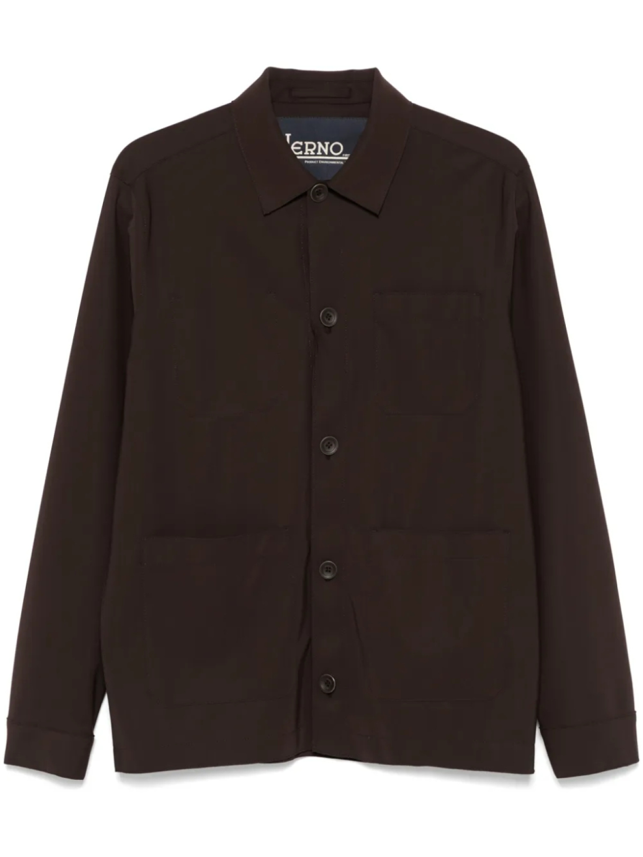 

Herno рубашка с накладными карманами, коричневый