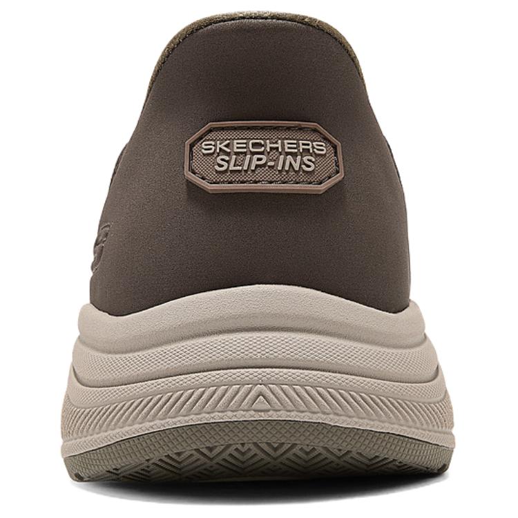 Слипоны устойчивые к истиранию низкие повседневные туфли мужские Skechers, коричневый — фото 3