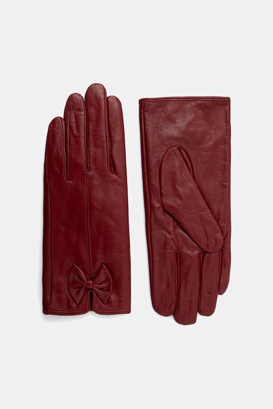 

Кожаные перчатки Answear.Lab, бордовый