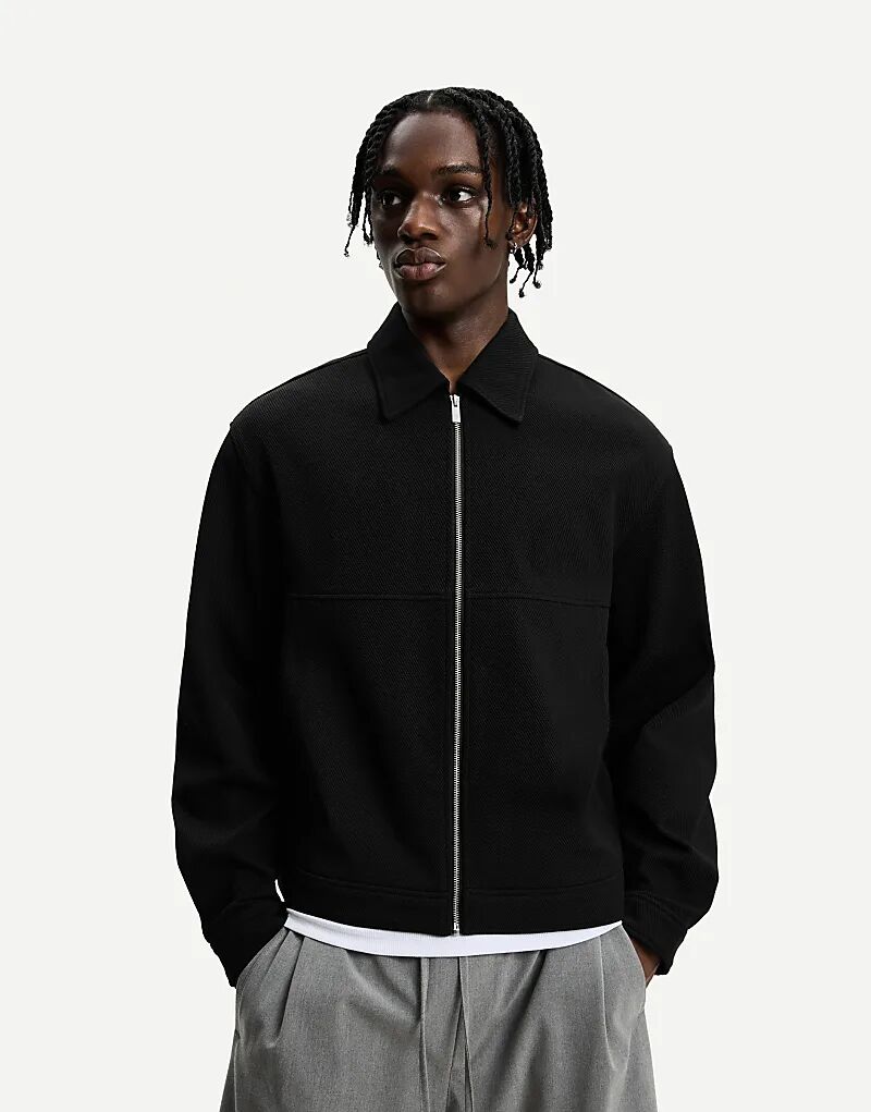 

Текстурированная куртка Bershka черного цвета