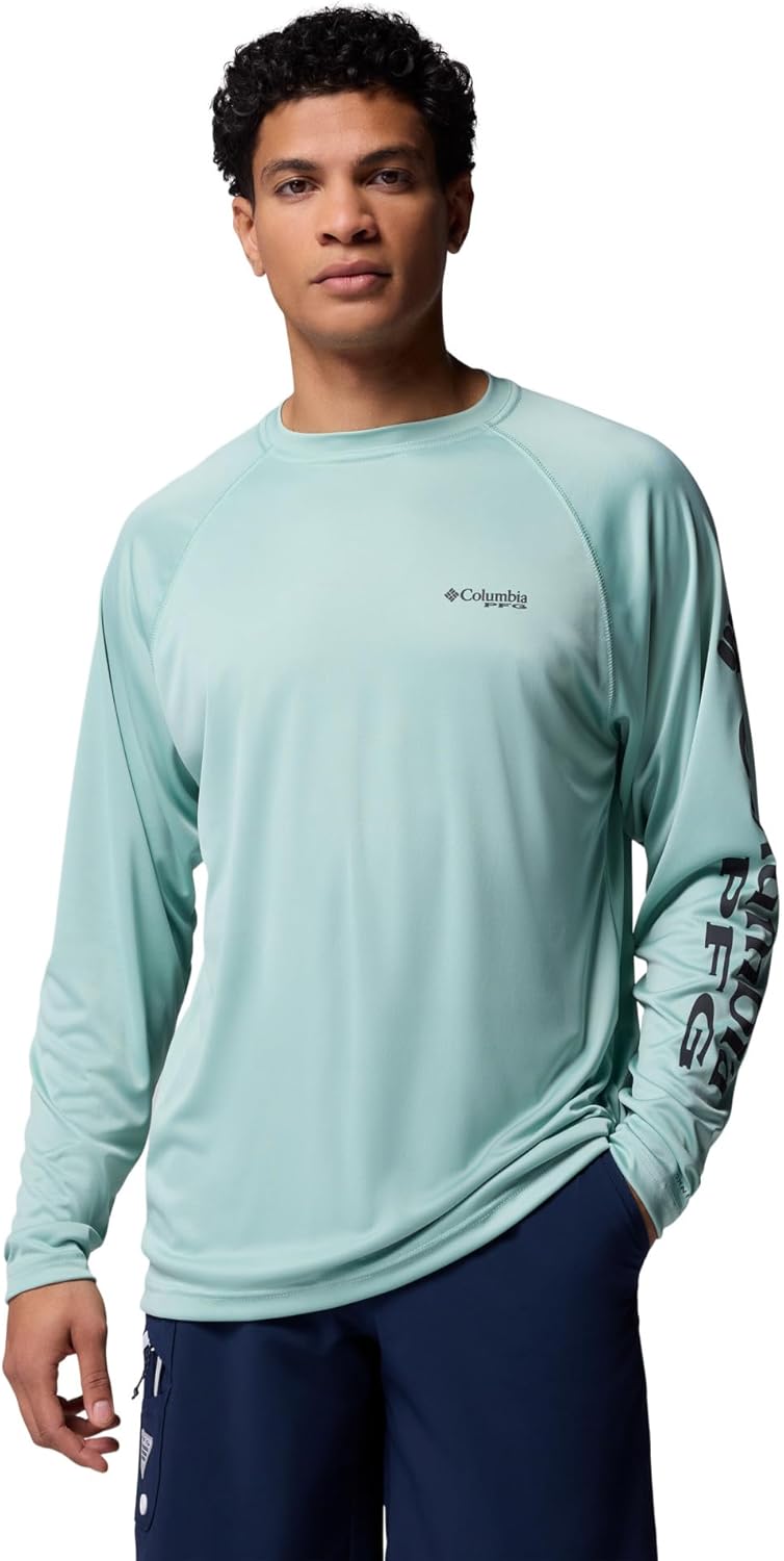 

Columbia мужская футболка с длинным рукавом Terminal Tackle PFG Statetriot, Misty Jade/Shark Logo, Зеленый, Columbia мужская футболка с длинным рукавом Terminal Tackle PFG Statetriot, Misty Jade/Shark Logo